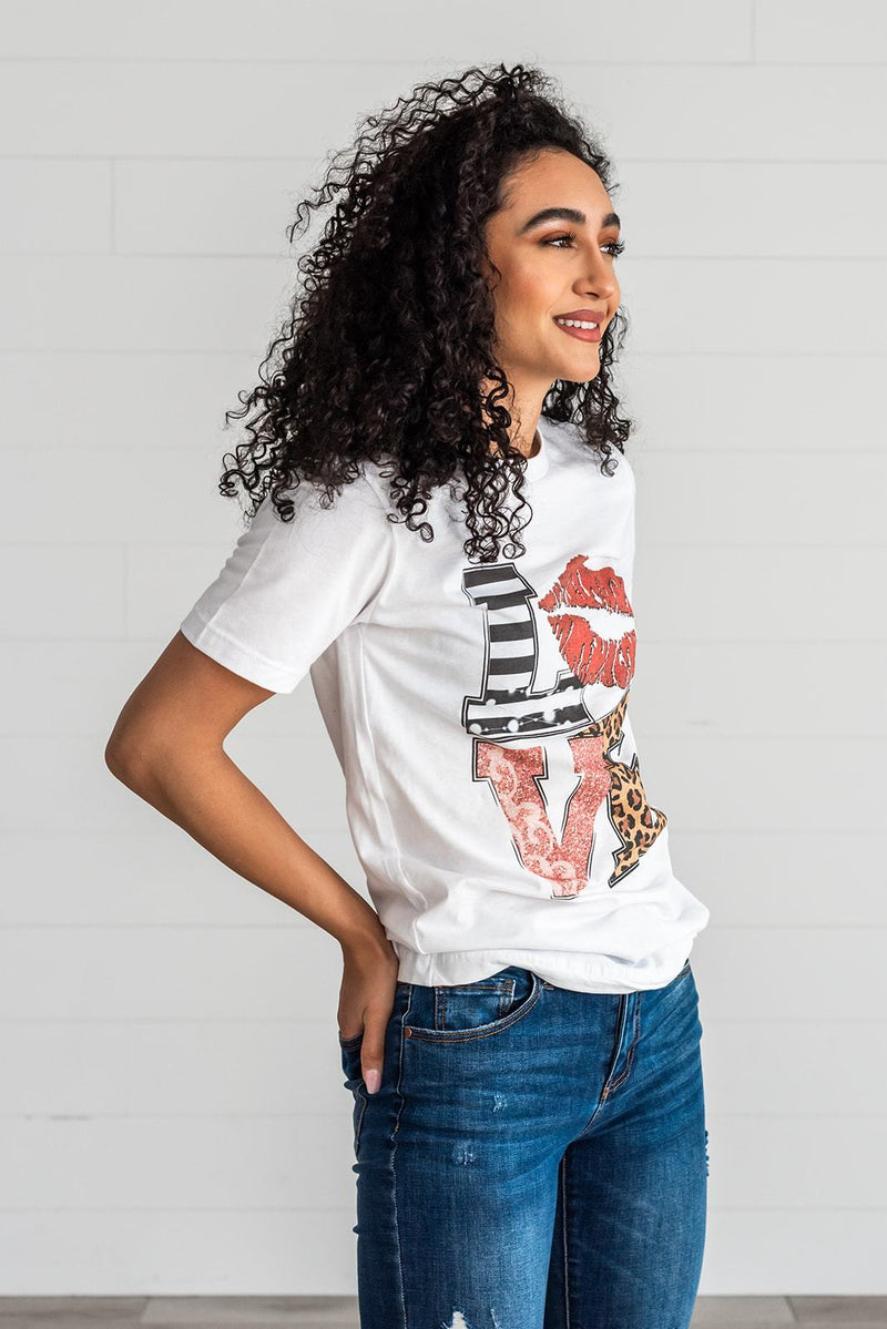 Love With Lips Graphic Tee