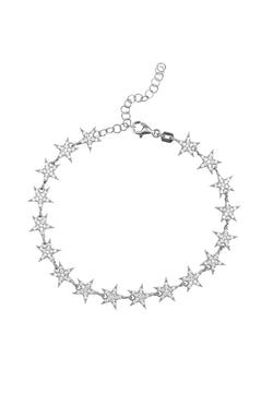Star Strand Tennis Bracelet Silver