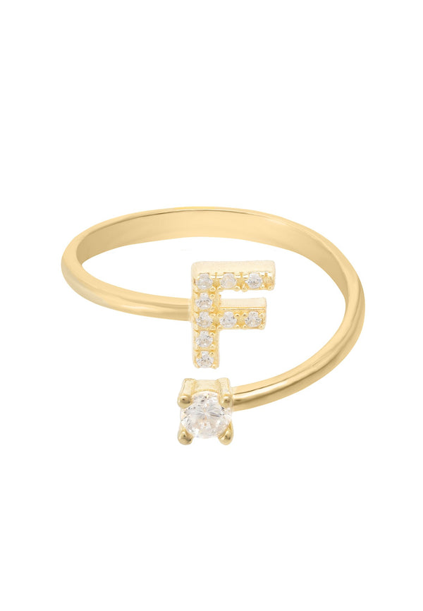 Initial Ring Gold F