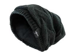 Fear0 NJ Fleece Lined Slouch Baggie Winter Wide Beanie Hat