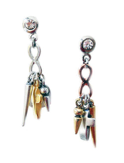 Handmade Dangle and Drop Earrings With Swarovski Crystals and Cross, Infinity Charms. Boho Chic Earrings, Boho Chic Jewe