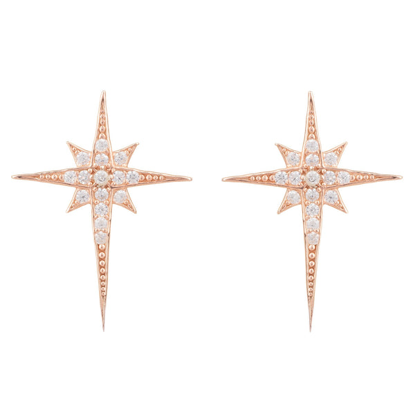 North Star Small Stud Earring Rosegold