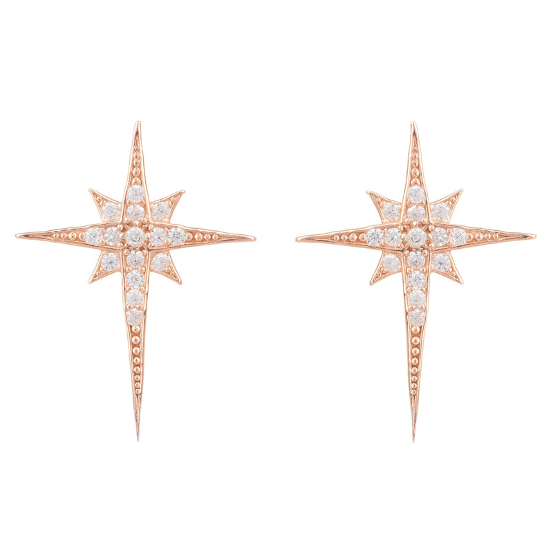 North Star Small Stud Earring Rosegold
