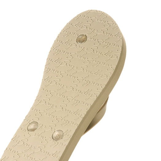 White Pom Pom Fringe - Embellished Flat Flip Flops Sandal