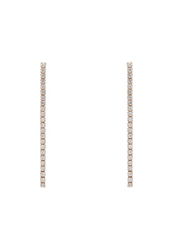 Single Strip Drop CZ Earrings Rosegold