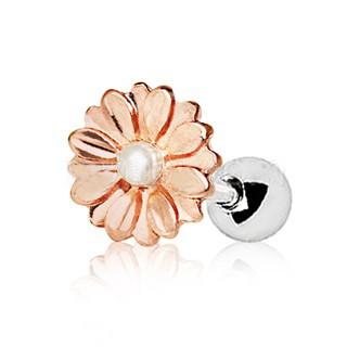 Rose Gold Sweat Pearl Daisy Cartilage Earring