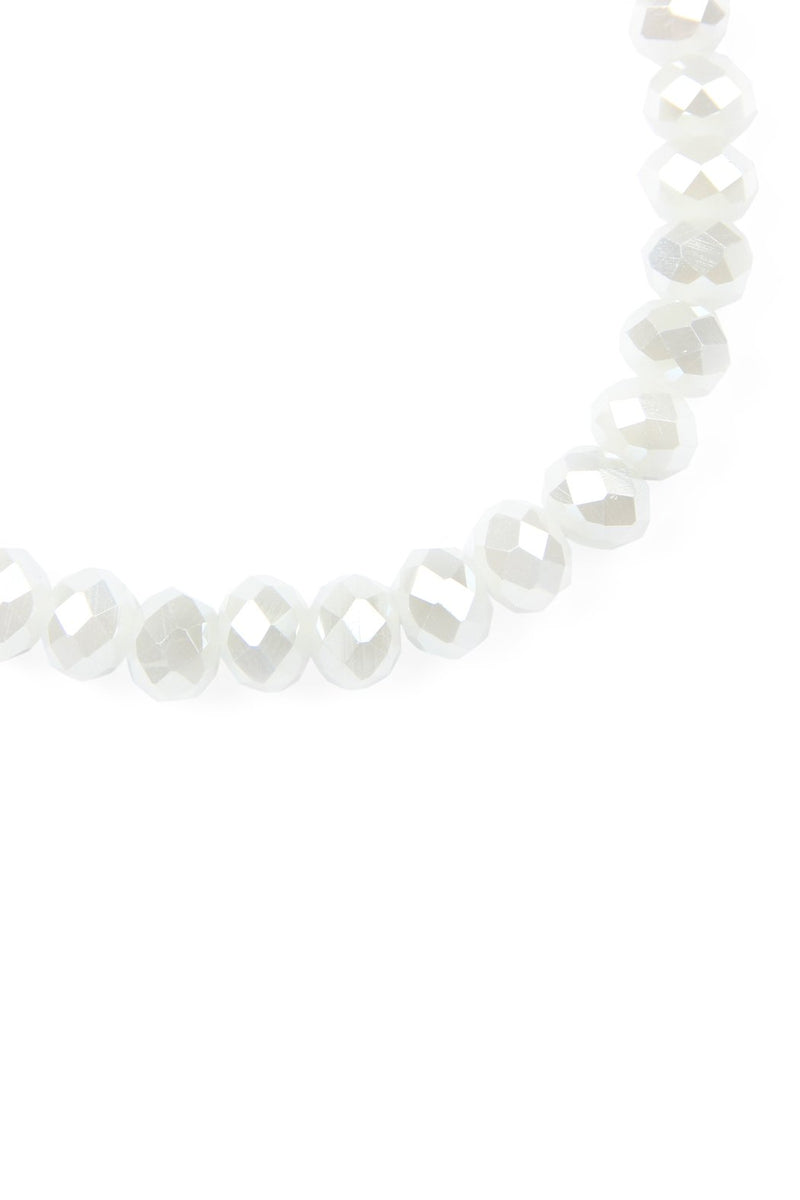 83593 - "Believe, Hope, Faith" 6mm Glass Beads Stretch Bracelet