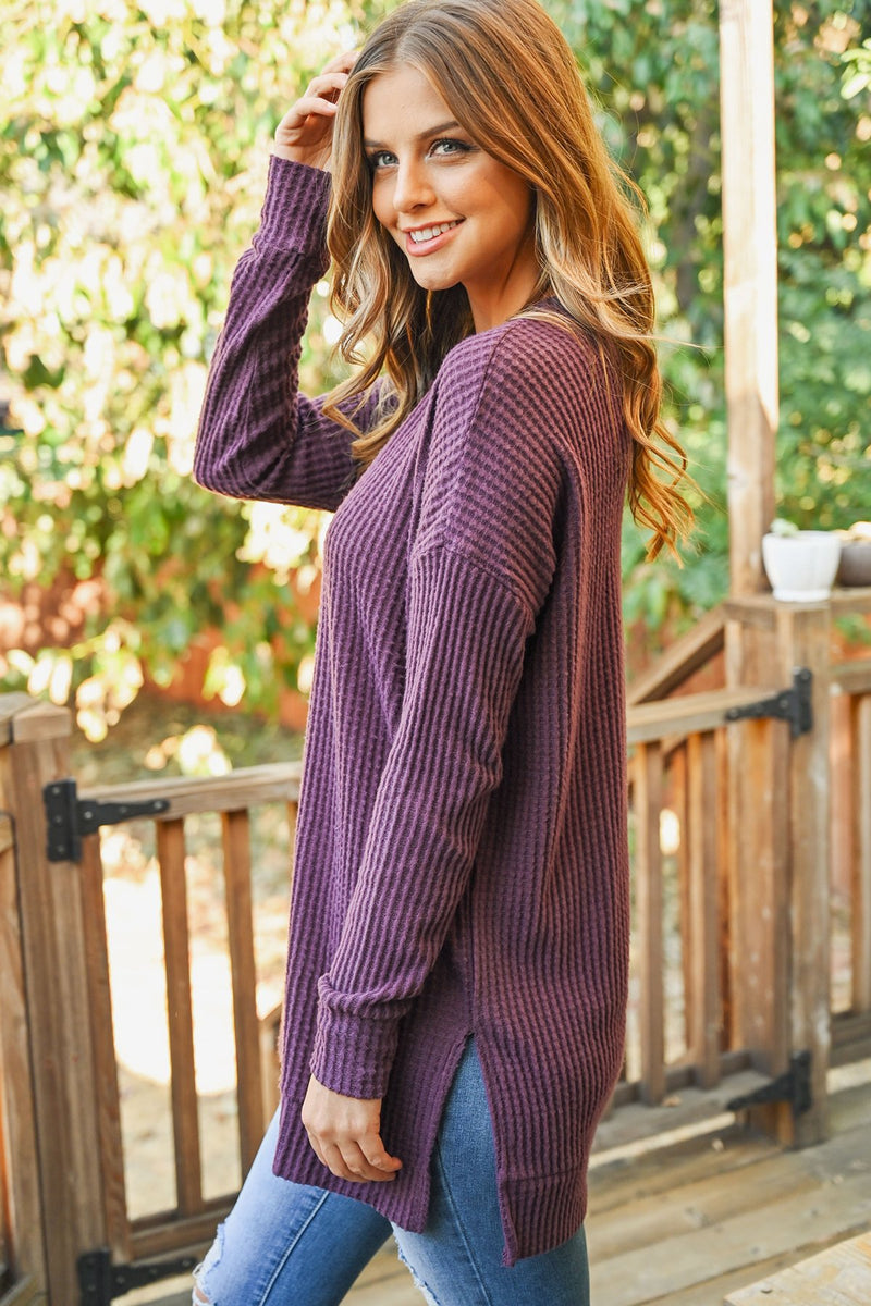 Brushed Thermal Waffle Sweater