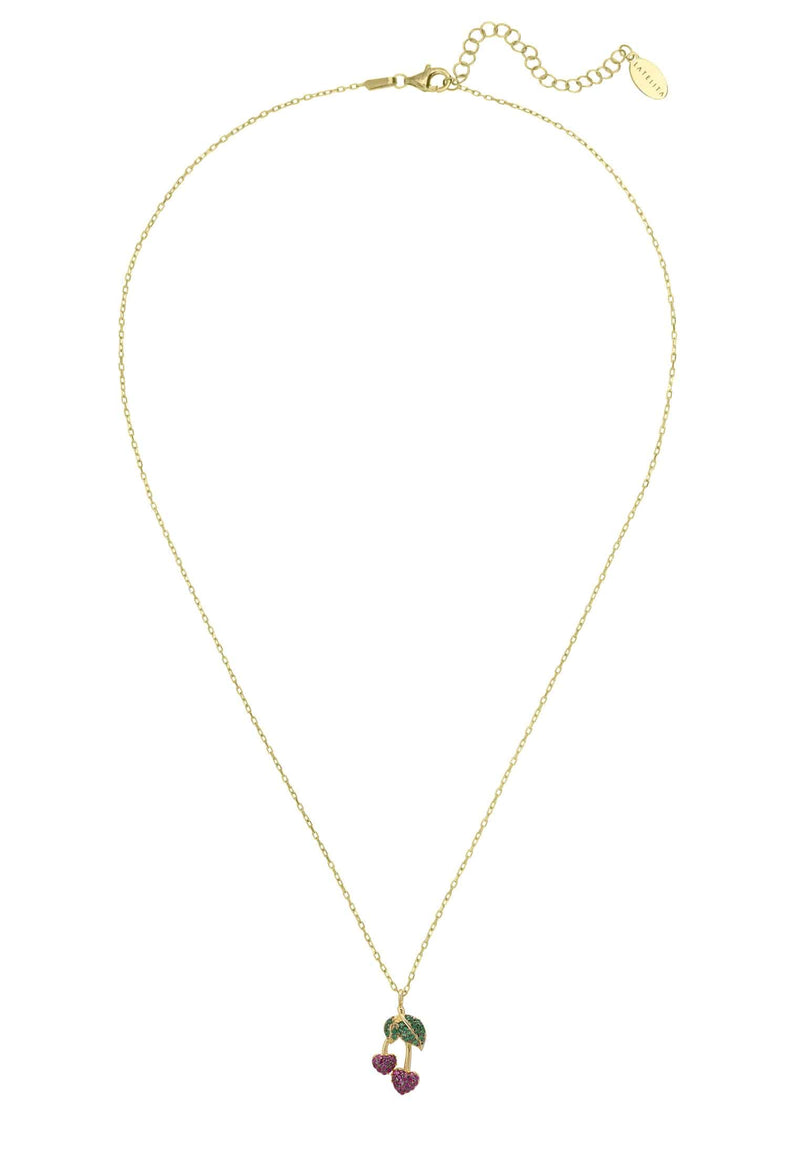 Sweet Cherry Necklace Gold