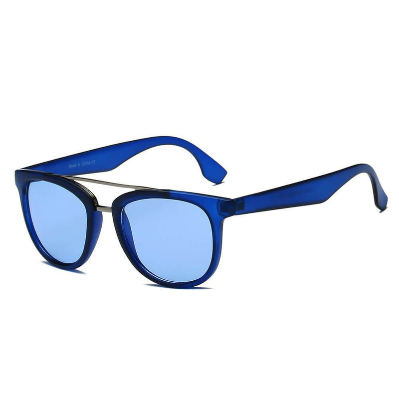 BENTON | S1064 - Classic Round Brow-Bar Fashion Sunglasses