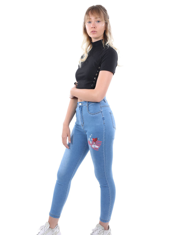 Benedict Skinny Jeans With Marilyn Monroe Heart Decal