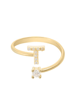 Initial Ring Gold T