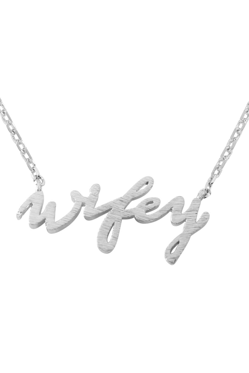 Cast "Wifey" Pave Necklace