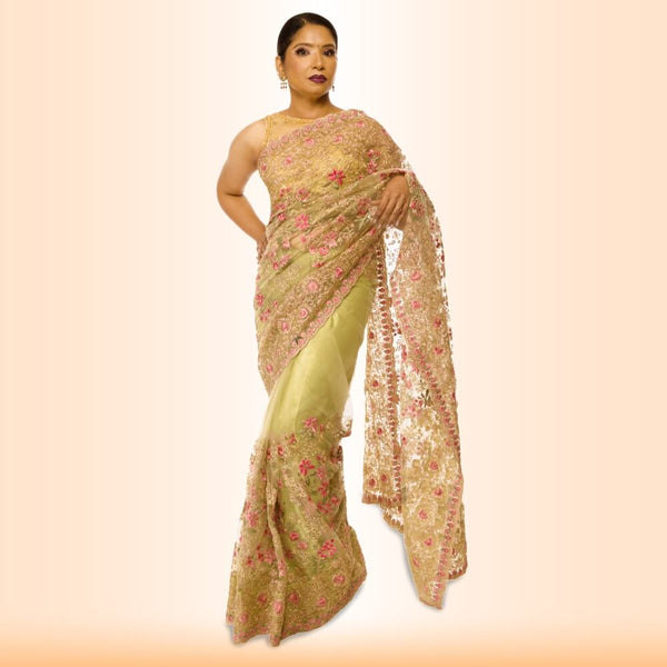 Indian Wedding Saree - Yellow