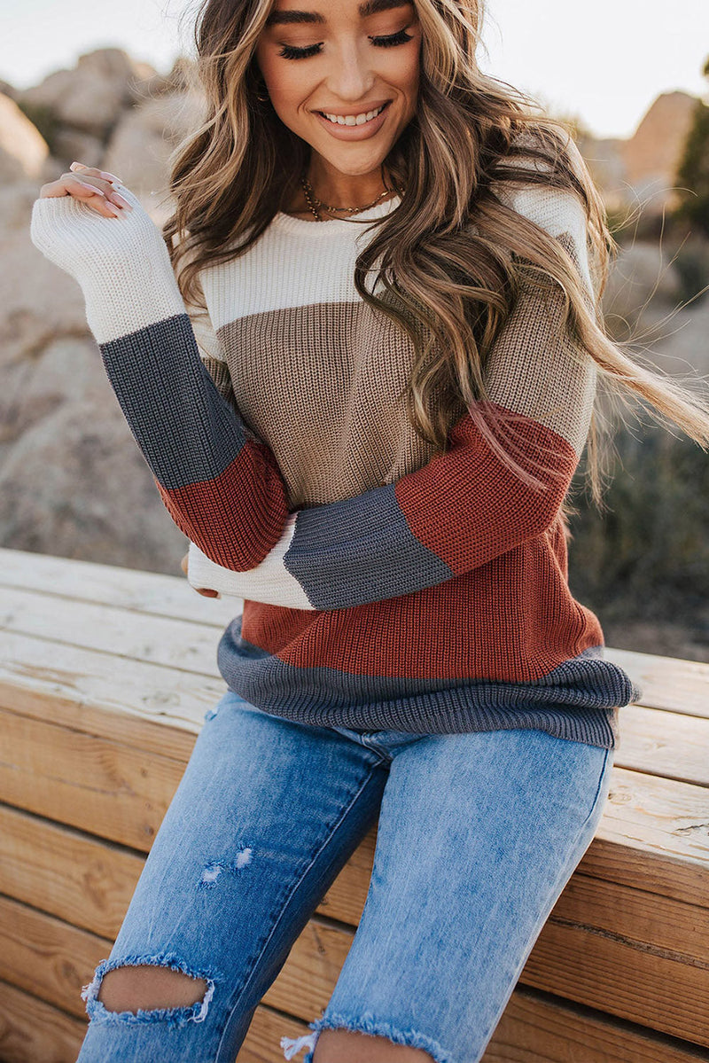 Lainey Knitted O-Neck Pullover Sweater