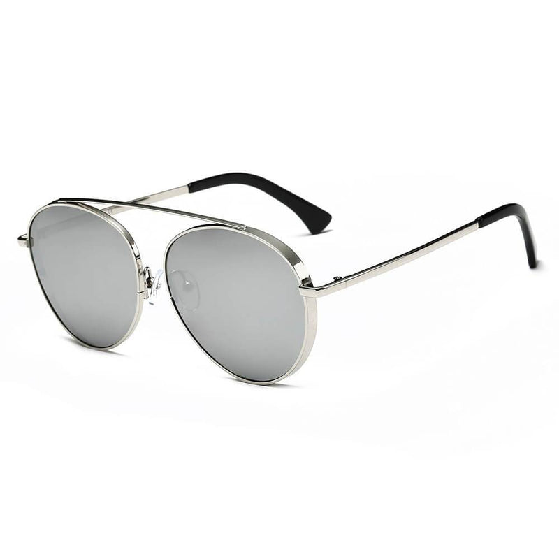 BETHEL | CA08 - Retro Mirrored Lens Teardrop Aviator Sunglasses