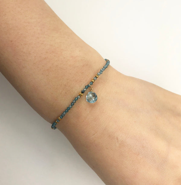 Apatite and Aquamarine Delicate Bracelet