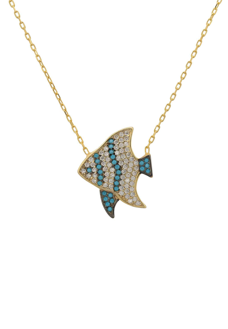 Angel Fish Necklace Gold