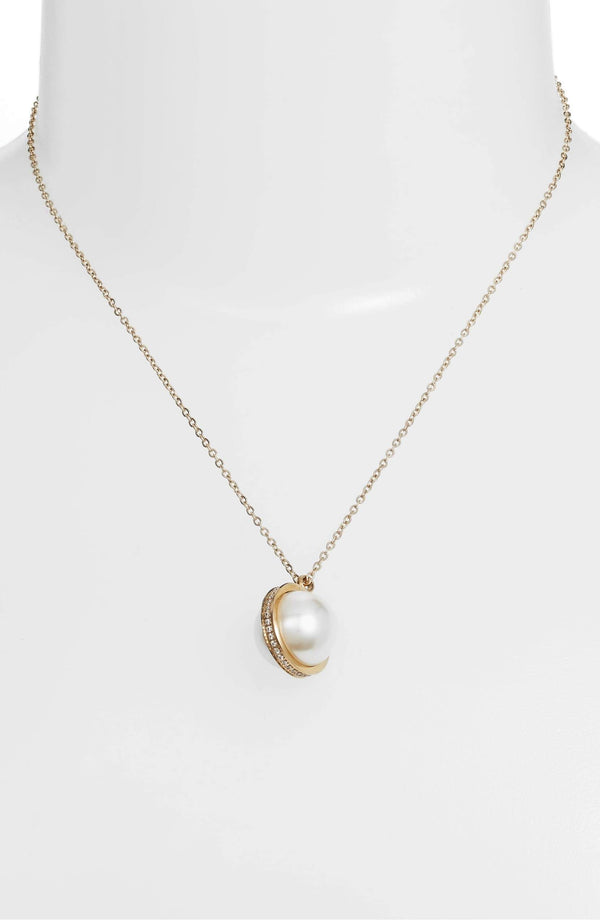 Pearl Crystal Orbit Necklace | More Colors Available