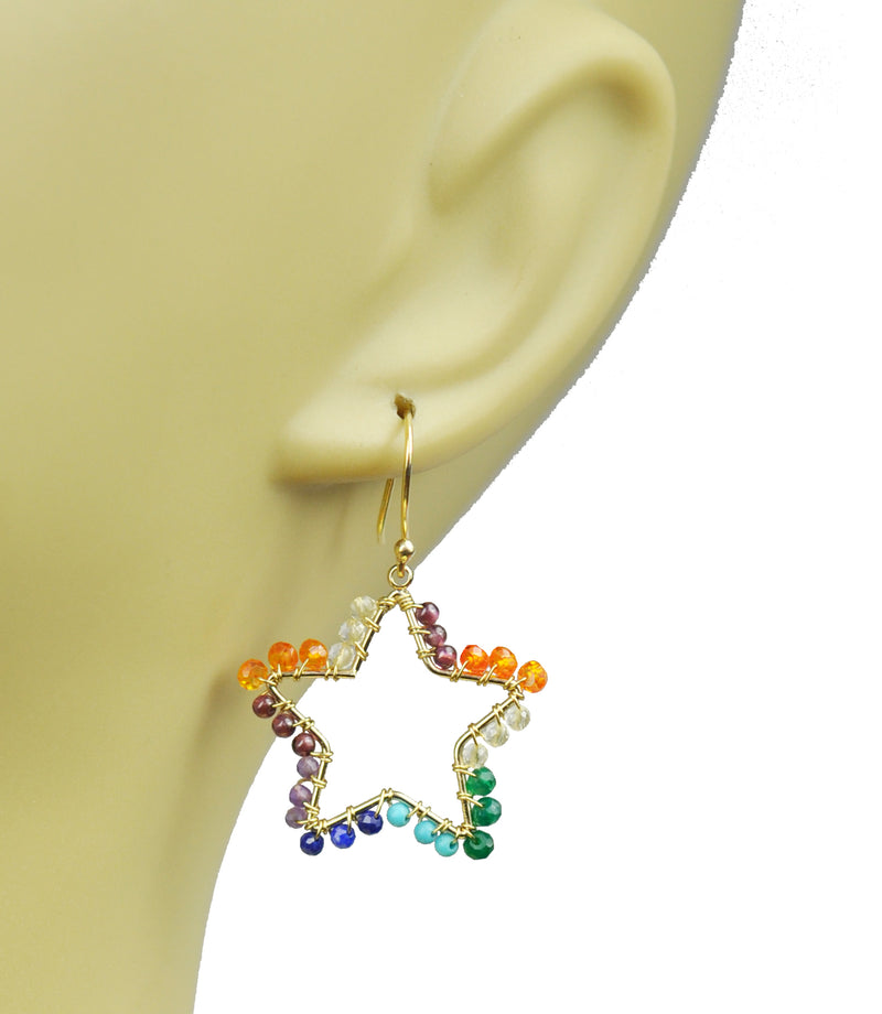 Chakra Star Vermeil Earrings