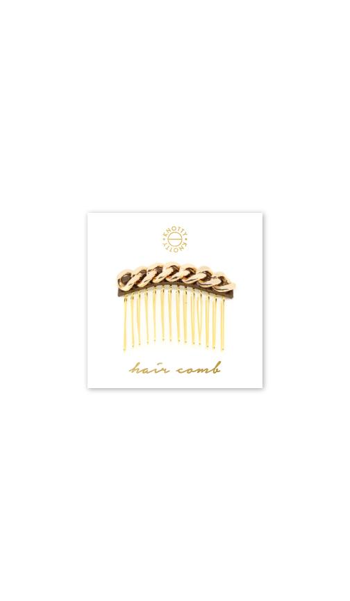 Classic Chain Hair Comb | Gold