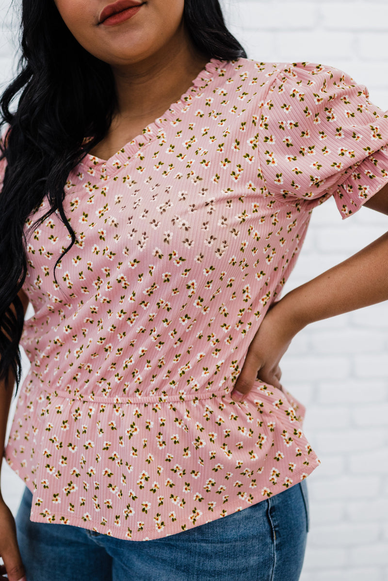 Be Unforgettable Floral Top- Pink