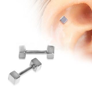 316L Surgical Steel Cubed Cartilage Earring