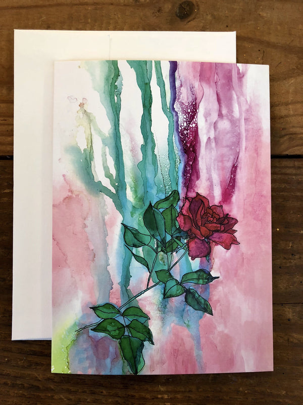 Rose From My Mother's Garden : Greeting Card