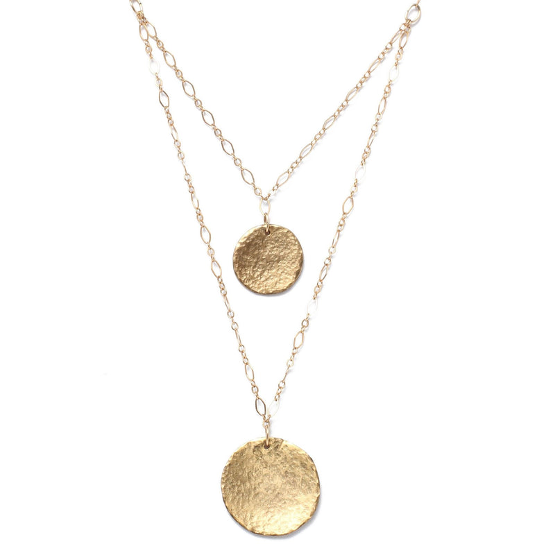 Double Strand Coin Necklace
