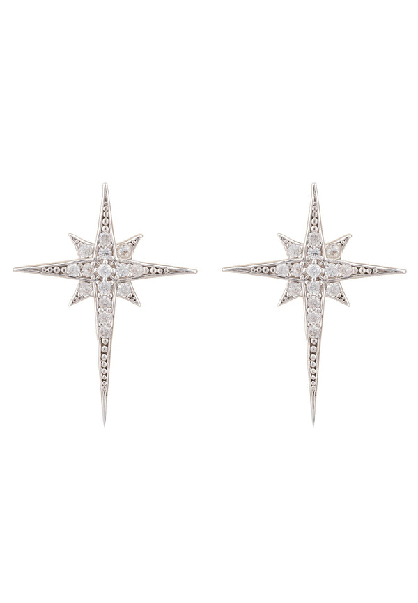North Star Small Stud Earrings Silver