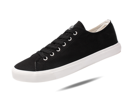 Fear0 Unisex True to Size Black White Casual Canvas Sneakers Shoes