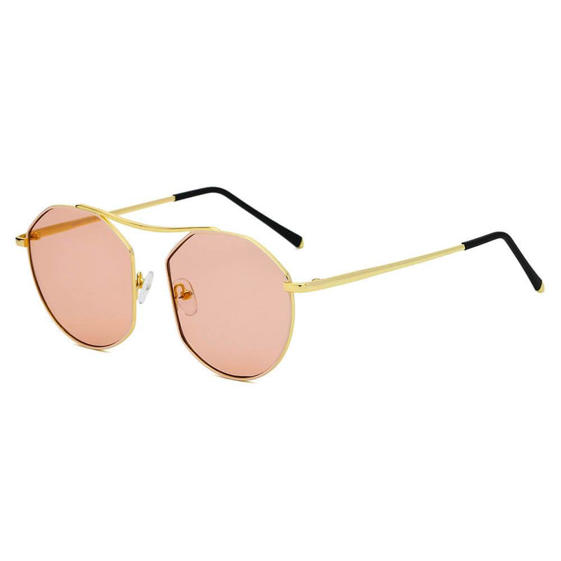 CHOCTAW | S2035 - Women Round Tinted Flat Lens Spectacles Opticals Sunglasses Circle