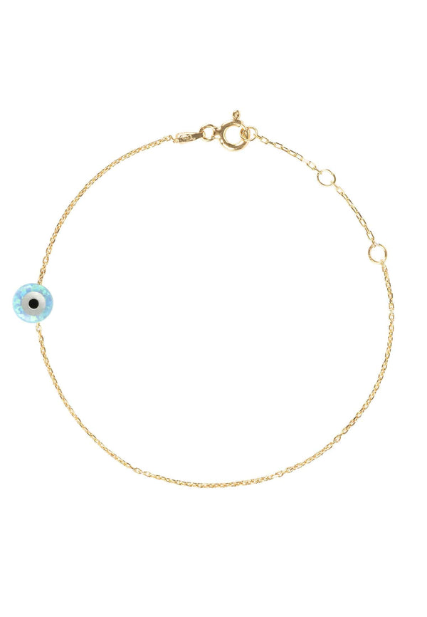 Evil Eye Mini Opalite Bracelet Gold