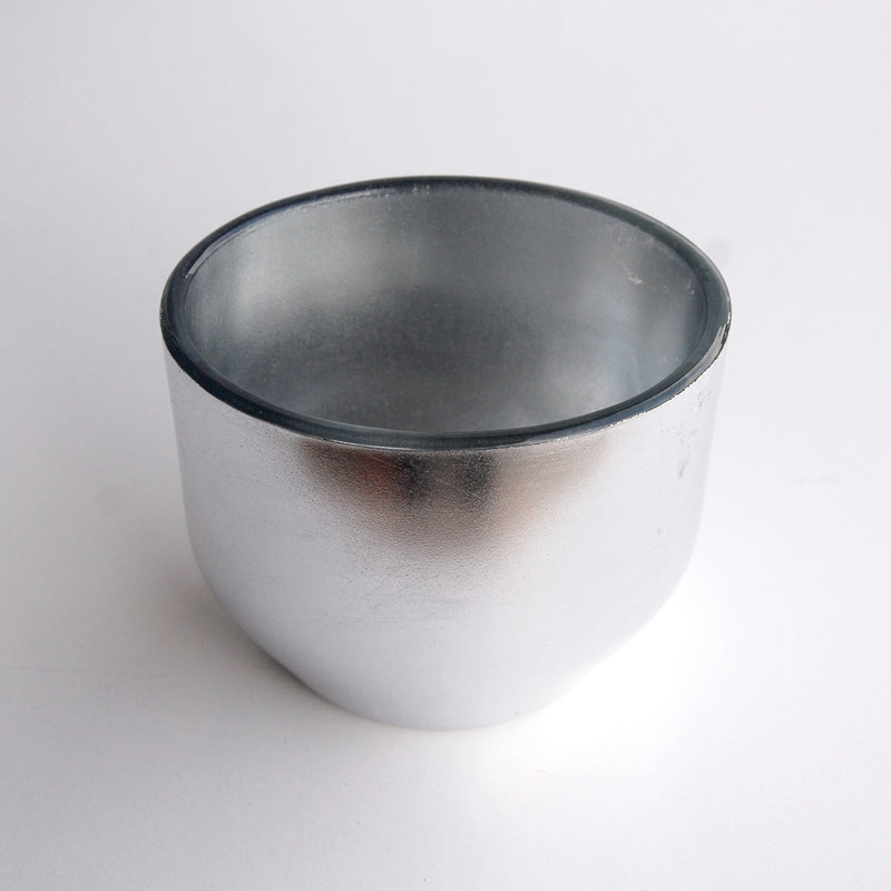 GILT Set/3 Silver Oval Vases