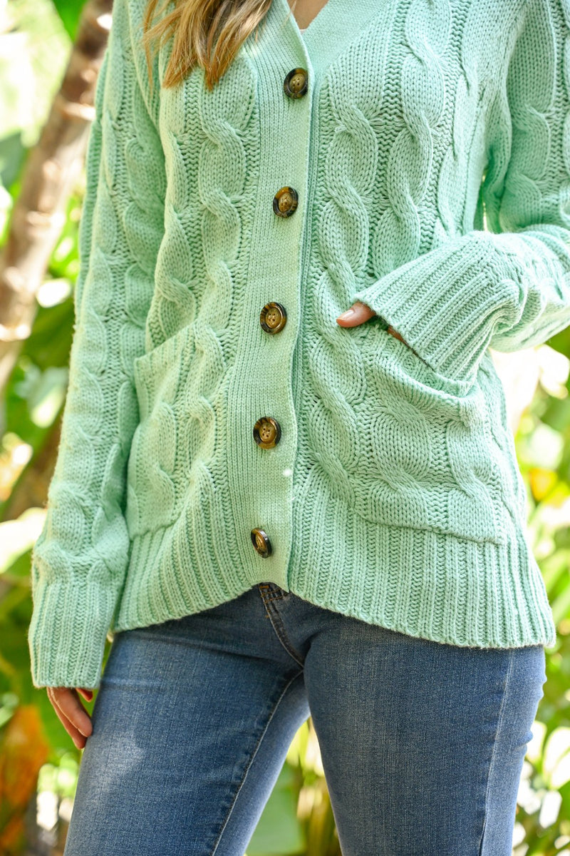 Cable Sweater With Pockets