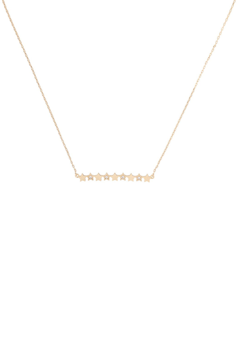 Ina997 - Star and Zirconia Inline Necklace