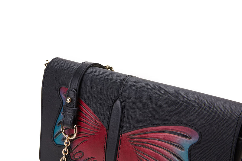 Butterfly Black Crossbody