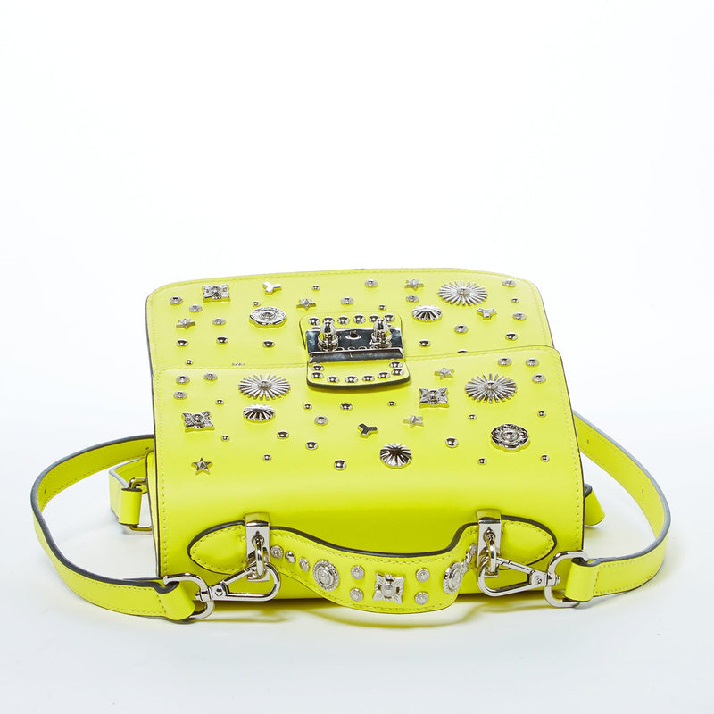 The Hollywood Backpack Purse Leather Yellow