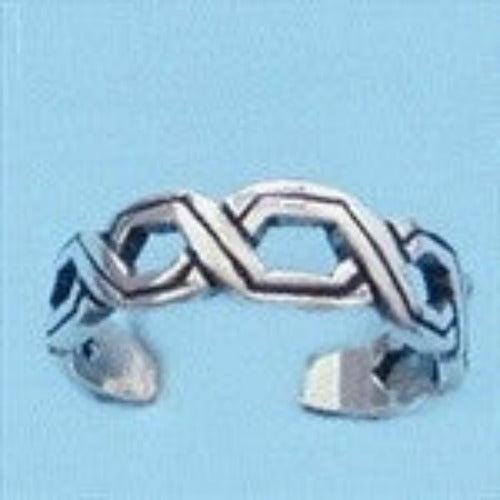 Braid Design Sterling Silver Toe Ring