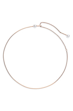 Pearl Choker Collar - Rose Gold