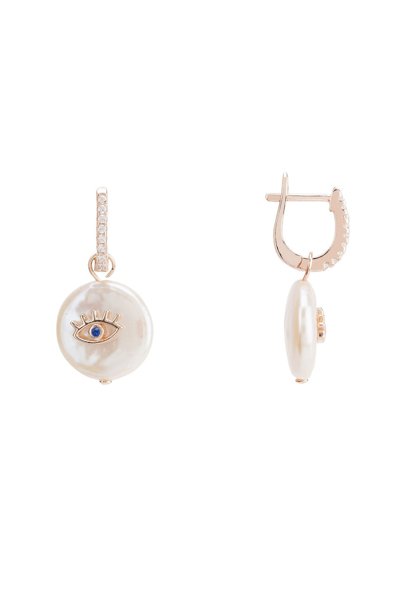 Eye With Pearl Earring Rosegold