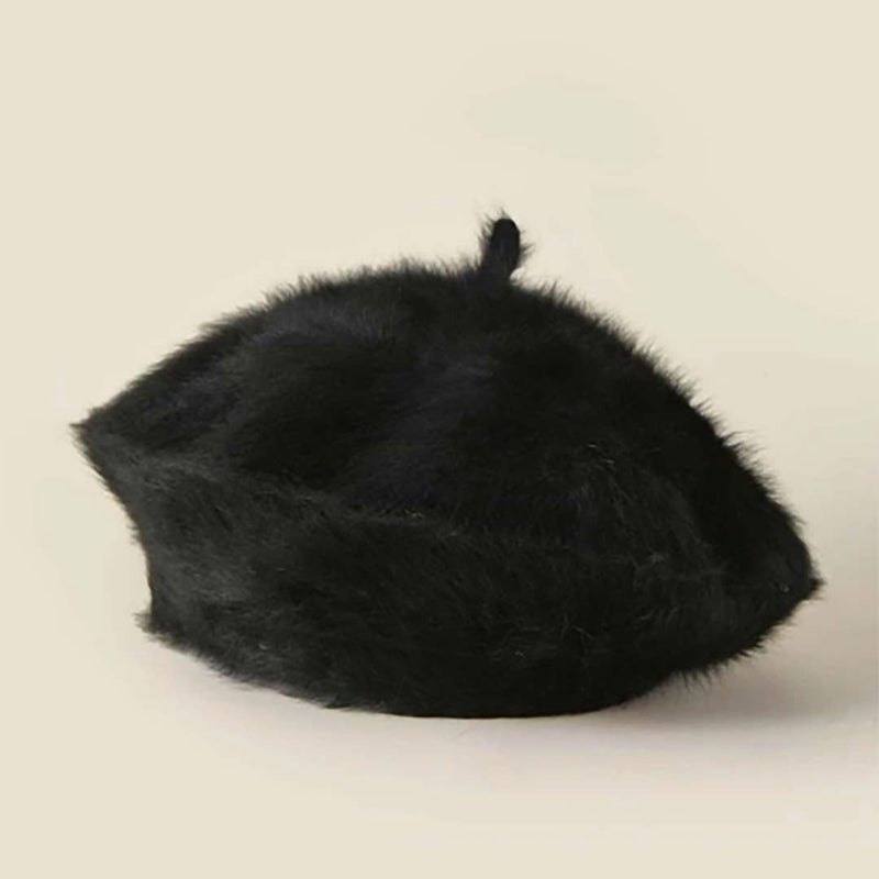 Soft Angora Beret Hat