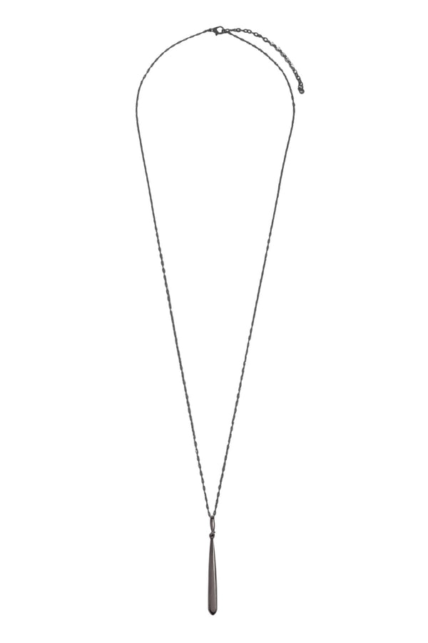 B4n2703 - Metal 3d Bar Pendant Necklace