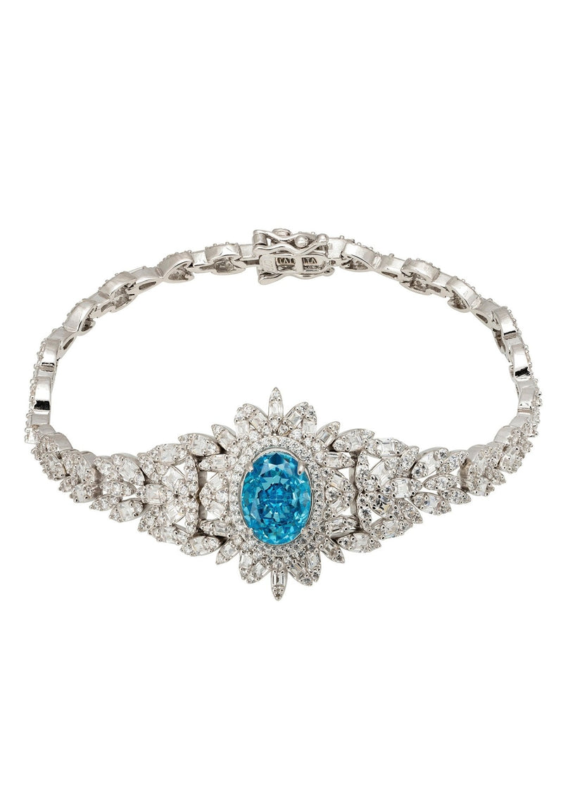 Arabesque Splendor Bracelet Blue Topaz Silver