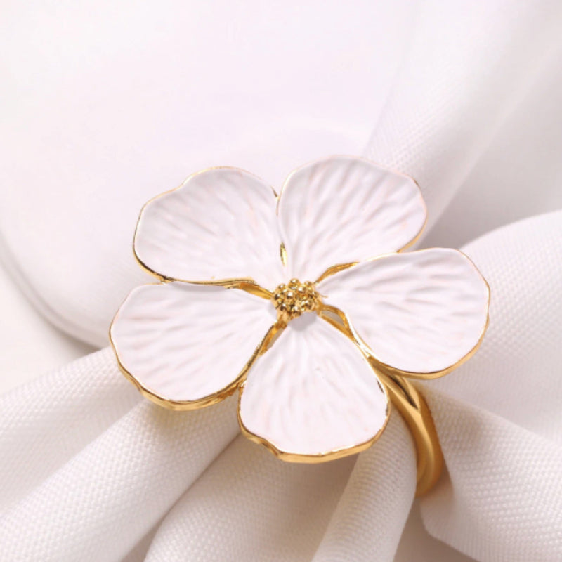 5 Leaf Flower Napkin Ring -Set of 6