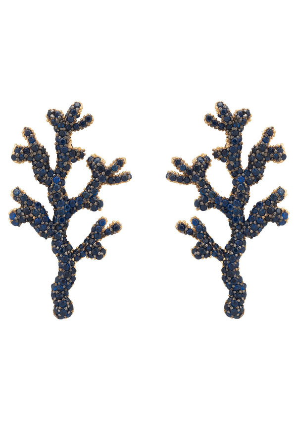 Coral Reef Earrings Blue CZ
