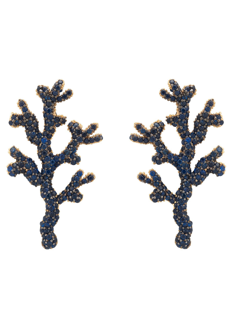 Coral Reef Earrings Blue CZ
