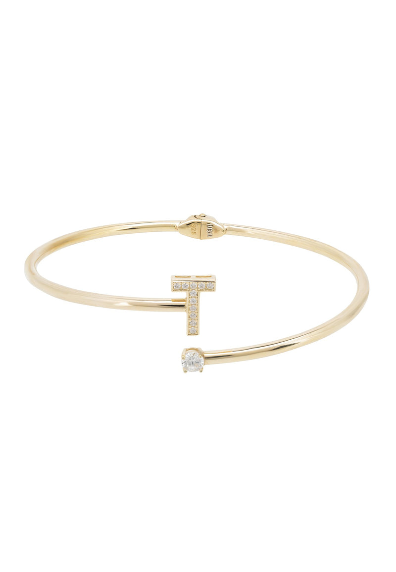 Initial Bangle Gold T