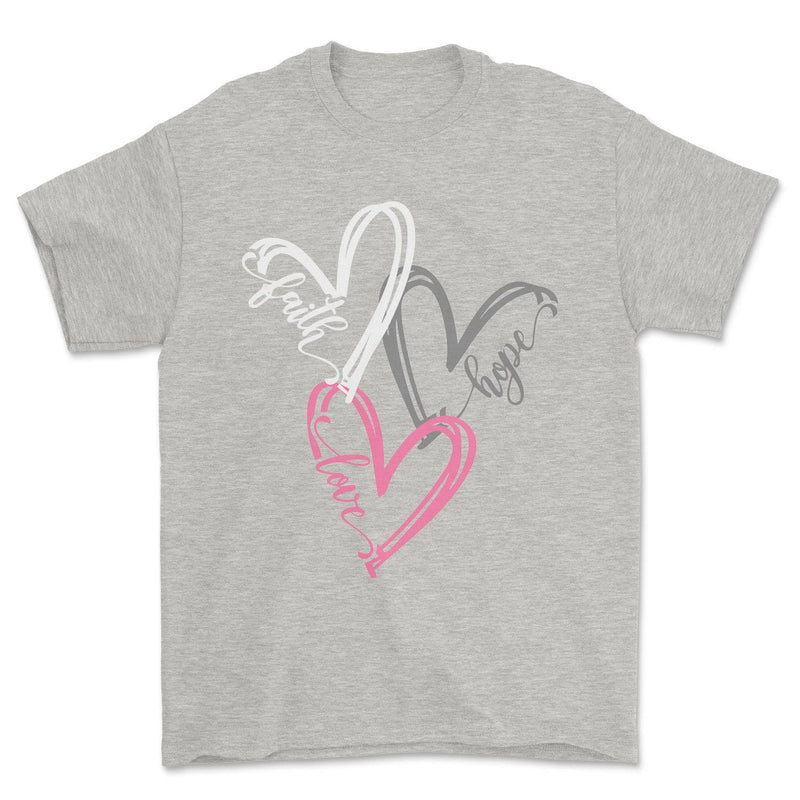 Tie Dye Faith Hope Love Heart T-Shirt