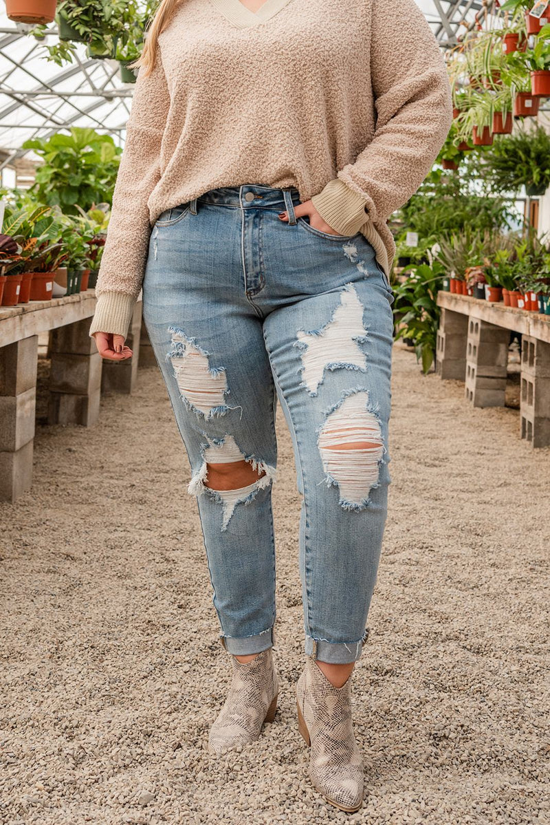 Hometown Girl Distressed Jeans